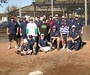 The players all come together after the game